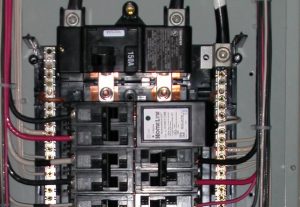 electrical panel with surge protector