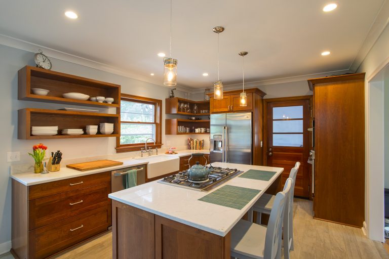 Kitchen remodel featuring quartz countertops