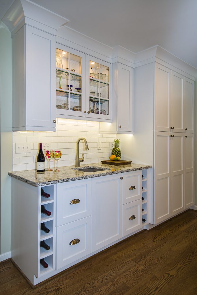 bar with wine storage