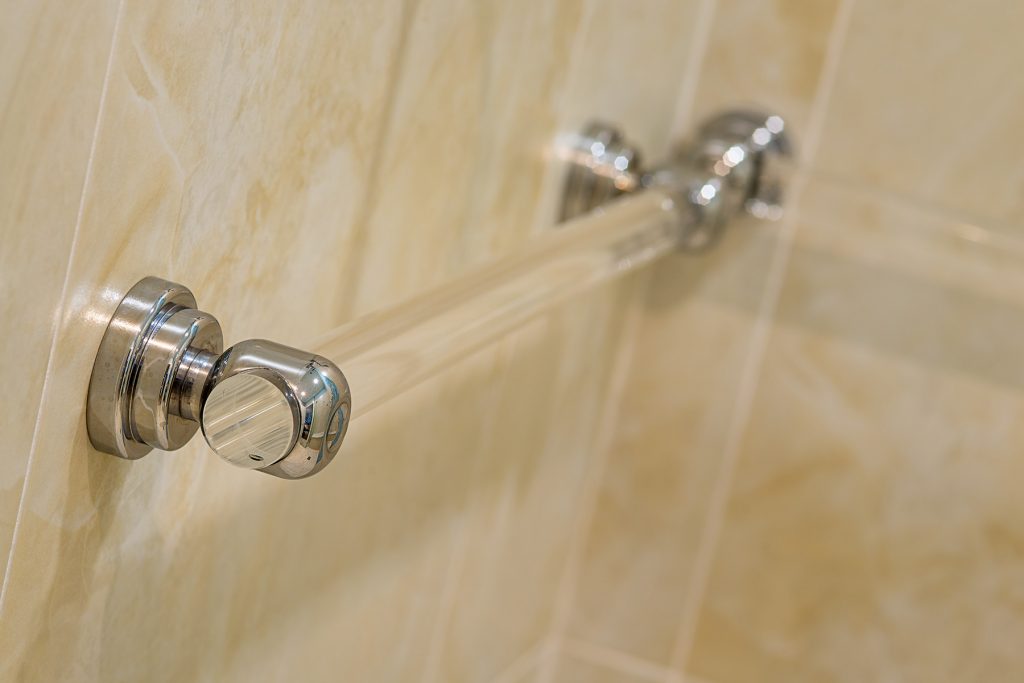 clear shower grab bars