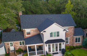 roof on two-story house